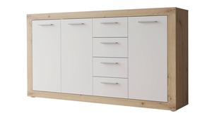 Sideboard Artisan Eiche - weiß 153 cm 3-türig - BACCIO