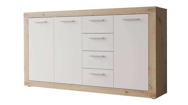 Bild 1 von Sideboard Artisan Eiche - weiß 153 cm 3-türig - BACCIO