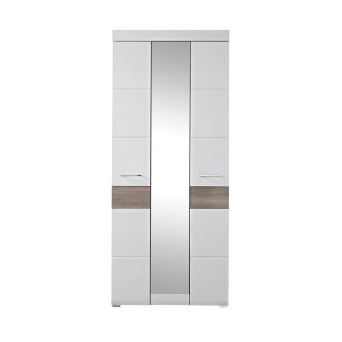 Bild 1 von Garderobenschrank Funny Silbereiche-Dekor/ Weiß Struktur 84 x 200 x 40 cm