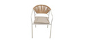 Bild 3 von Happy Home 3 tlg. Bistro Set HGE51-BEI helles Rattan mit Sitzkissen in Beige