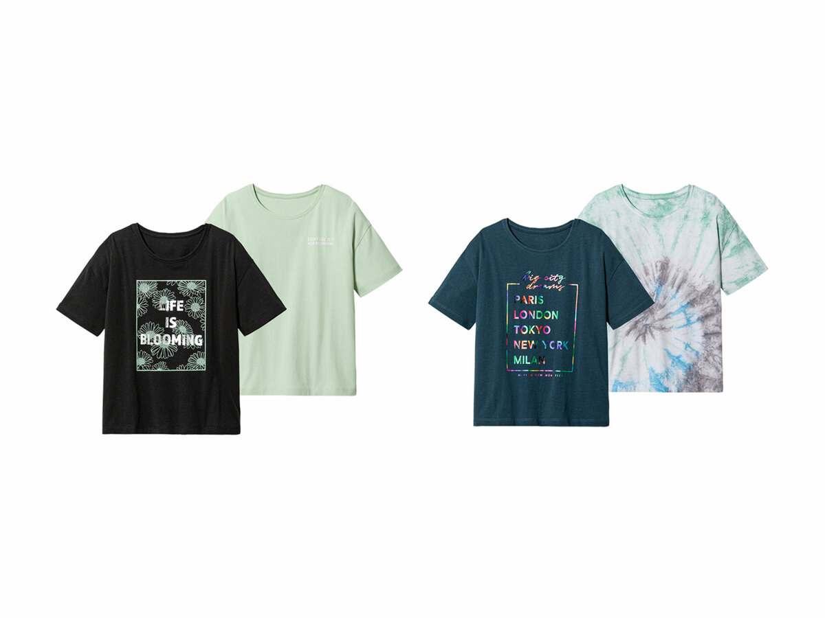 Bild 1 von pepperts!® Kinder Mädchen T-Shirts, 2 Stück, aus reiner Baumwolle