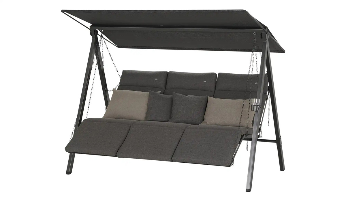 Bild 1 von Angerer Hollywoodschaukel   Miami grau Maße (cm): B: 210 H: 160 T: 145 Garten