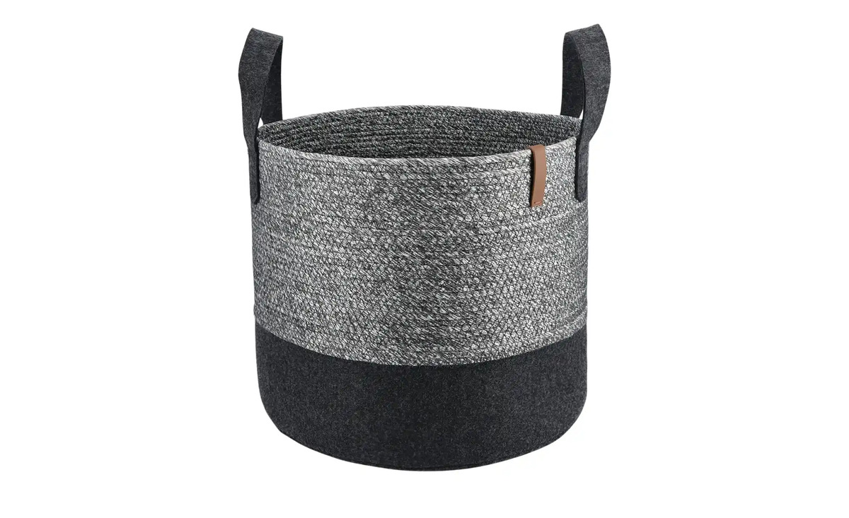 Bild 1 von Aufbewahrungskorb grau Filz, Karton Maße (cm): H: 30  Ø: [34.0] Sale