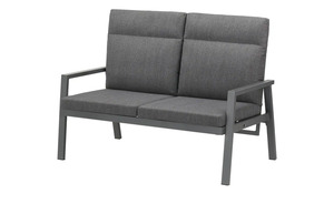 2 - Sitzer mit verstellbarer Rückenlehne Bristol grau Maße (cm): B: 134 H: 99 T: 79 Garten