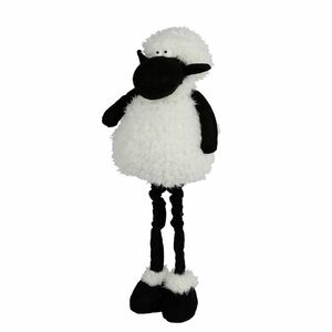 Deko-Schaf mit Teleskopbeinen 90cm Schwarz/Weiß