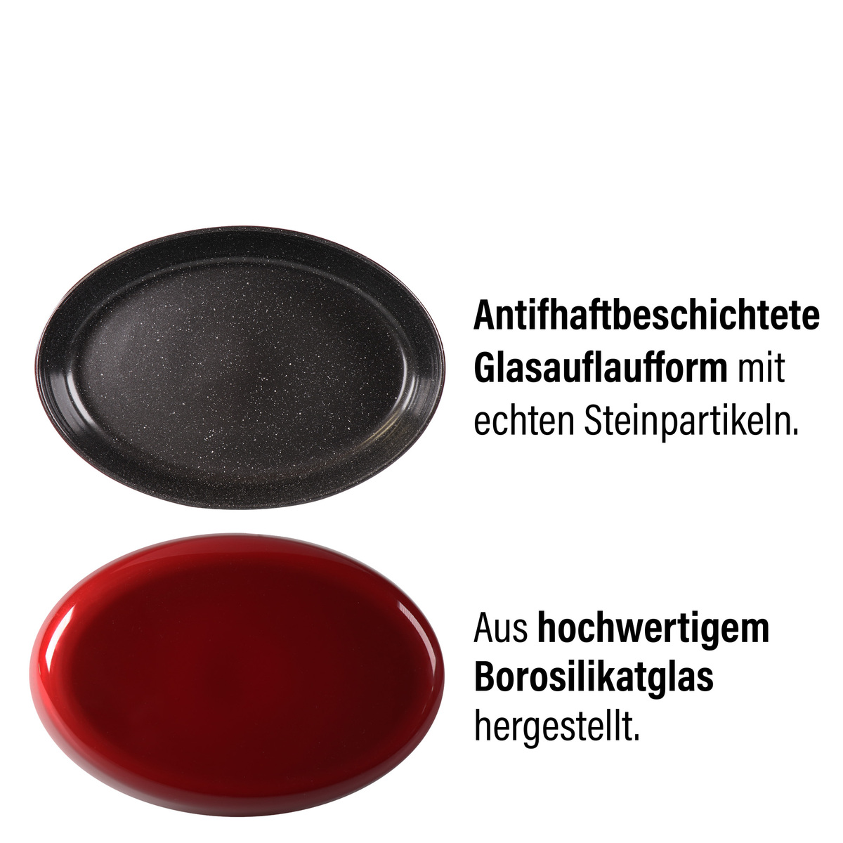 Bild 3 von STONELINE Auflaufform aus Borosilikat mit Beschichtung, oval, 34,4 x 24,2 x 6,5 cm, 3,2 L