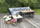 Bild 2 von bellavista - Home & Garden® "Largo", 2 in 1: Sonnenliege & Loungeset aus Aluminium, Anthrazit