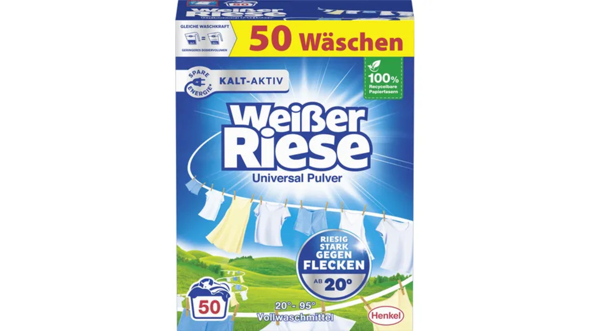Bild 1 von Weißer Riese Vollwaschmittel Universal Pulver 50 WL