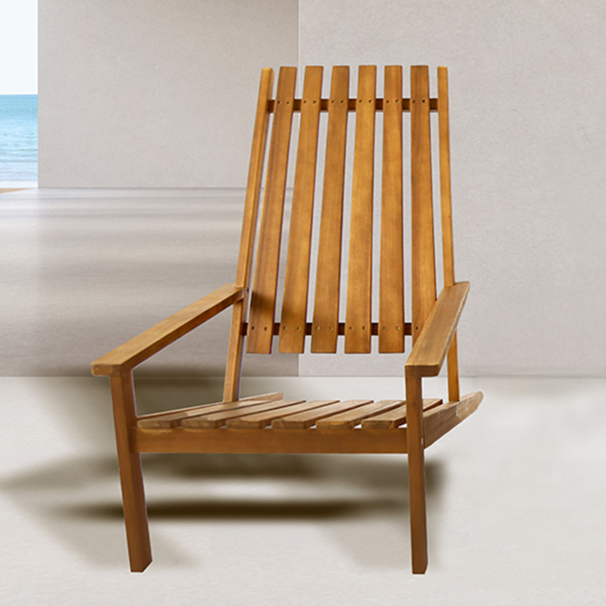 Bild 3 von HC Garten & Freizeit Adirondack Liegestuhl aus Akazie inkl. Kissenauflage