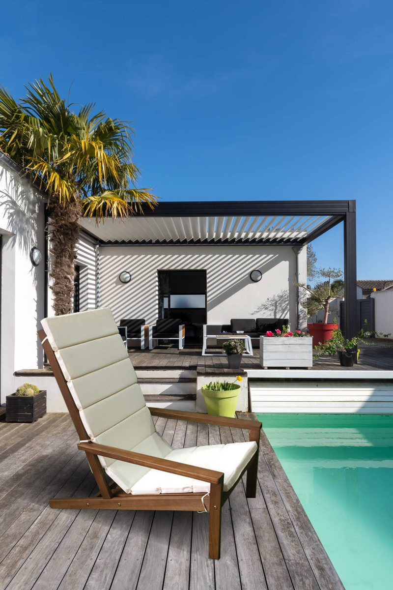 Bild 1 von HC Garten & Freizeit Adirondack Liegestuhl aus Akazie inkl. Kissenauflage