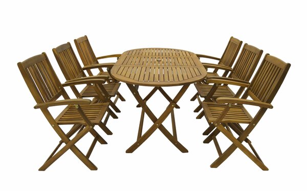 Bild 2 von HC Garten & Freizeit 7tlg. Sitzgruppe Boston aus Akazienholz