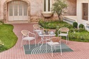 Bild 2 von Happy Home 5 tlg. Dining Set HGS34-BEI helles Rattan mit Sitzkissen in Beige