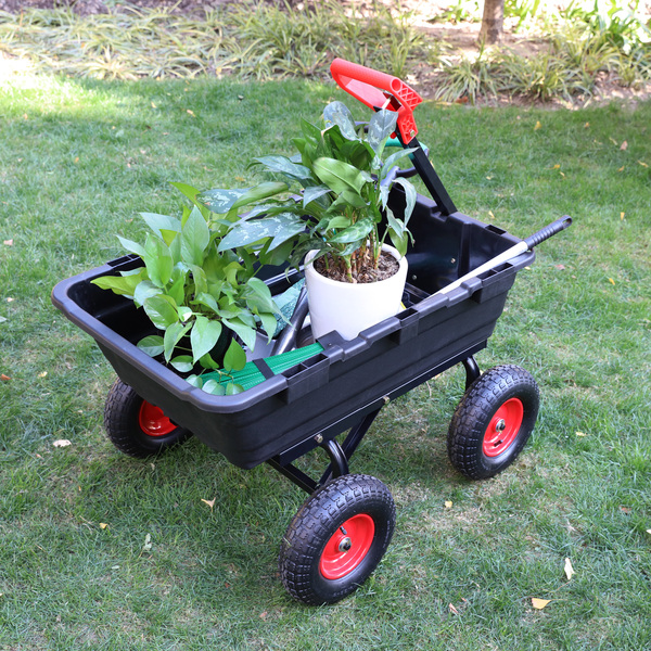 Bild 2 von GreenYard® Gartenwagen mit Kippfunktion, Volumen 65l,Tragkraft 550kg, Handwagen Bollerwagen