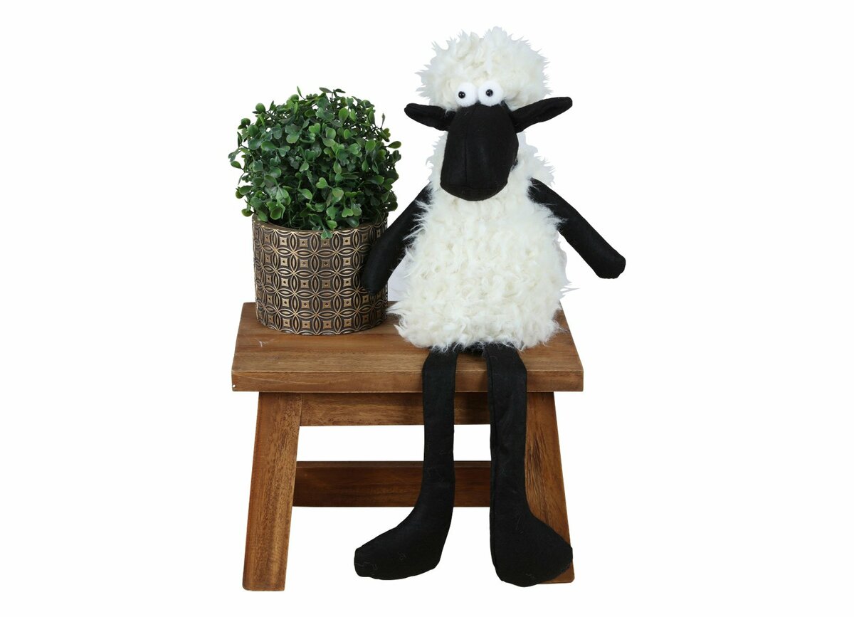 Bild 1 von Deko-Schaf Kantenhocker 48cm Schwarz/Weiß