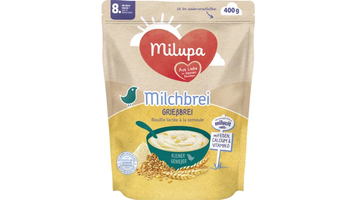 Bild 1 von MILUPA Milchbrei Grießbrei Miluvit mit ab dem 8. Monat