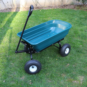 GreenYard® Gartenwagen mit Kippfunktion, Volumen 65l,Tragkraft 200kg, Handwagen Bollerwagen