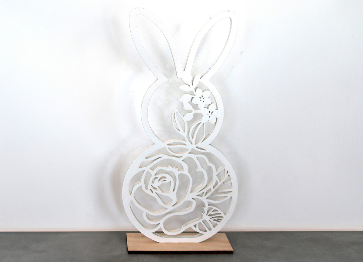 Bild 1 von Holz-Osterhase  ca. 18 x 5 x 38 cm