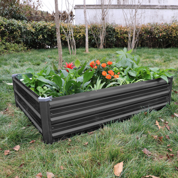 Bild 4 von Green Yard Gartenbeet mit Überdachung, ca. 115 x 80 x 80 cm, Anthrazit