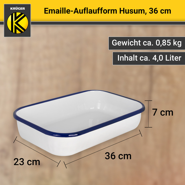 Bild 3 von Karl Krüger - Emaillierte Auflaufform HUSUM, 36 cm