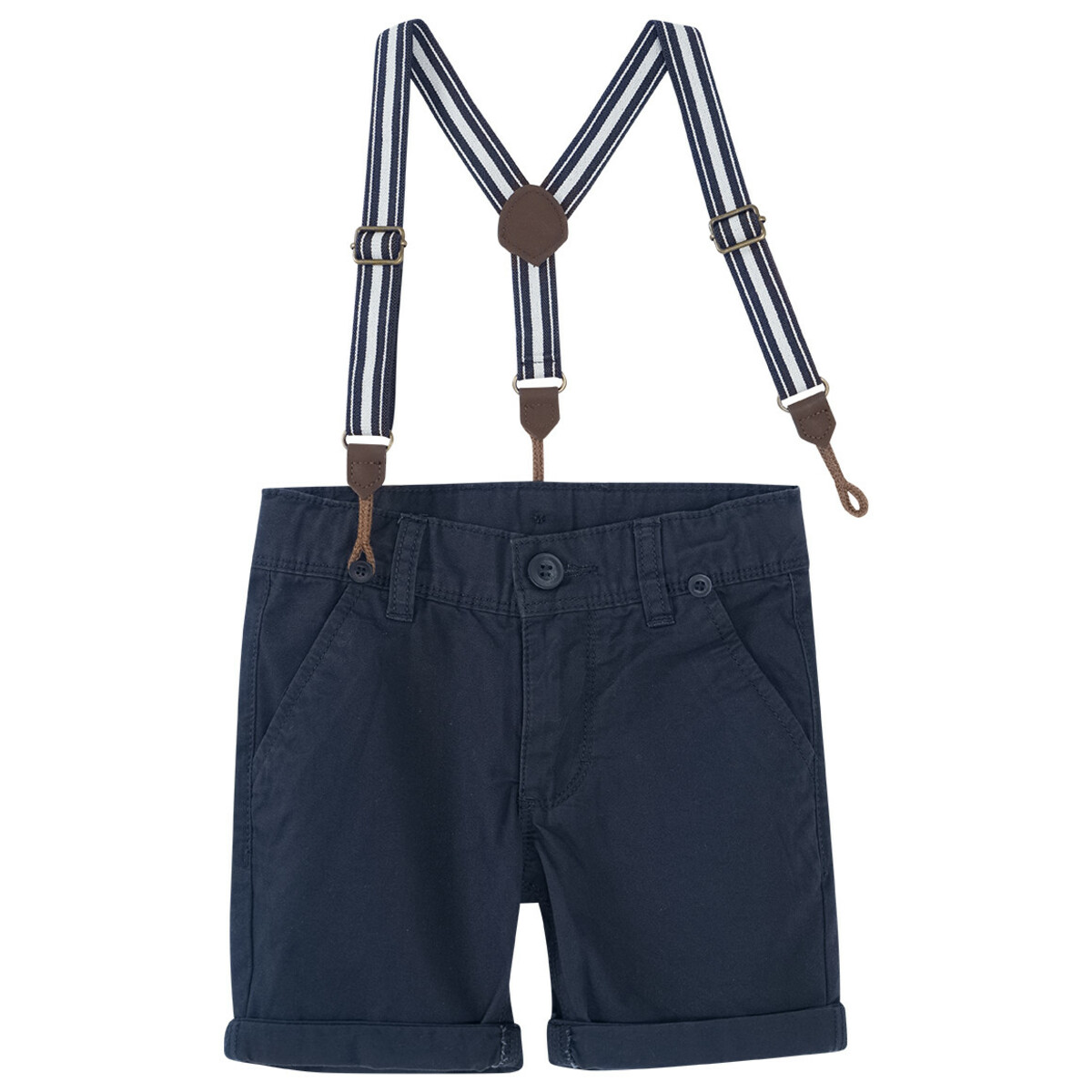 Bild 1 von Jungen Chinoshorts mit Hosenträgern DUNKELBLAU
