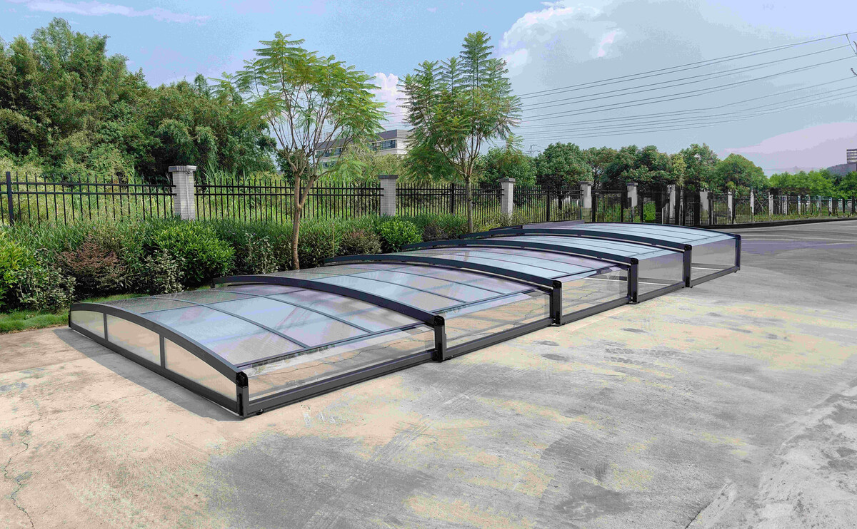 Bild 2 von HC Garten & Freizeit Poolüberdachung "Adèle" aus Aluminium, ca. 8,5 x 3,98 x 0,99 m