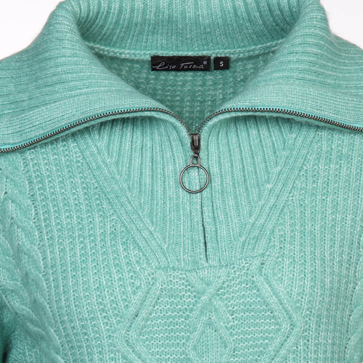 Bild 3 von Damen Stricktroyer meliert
                 
                                                        Türkis