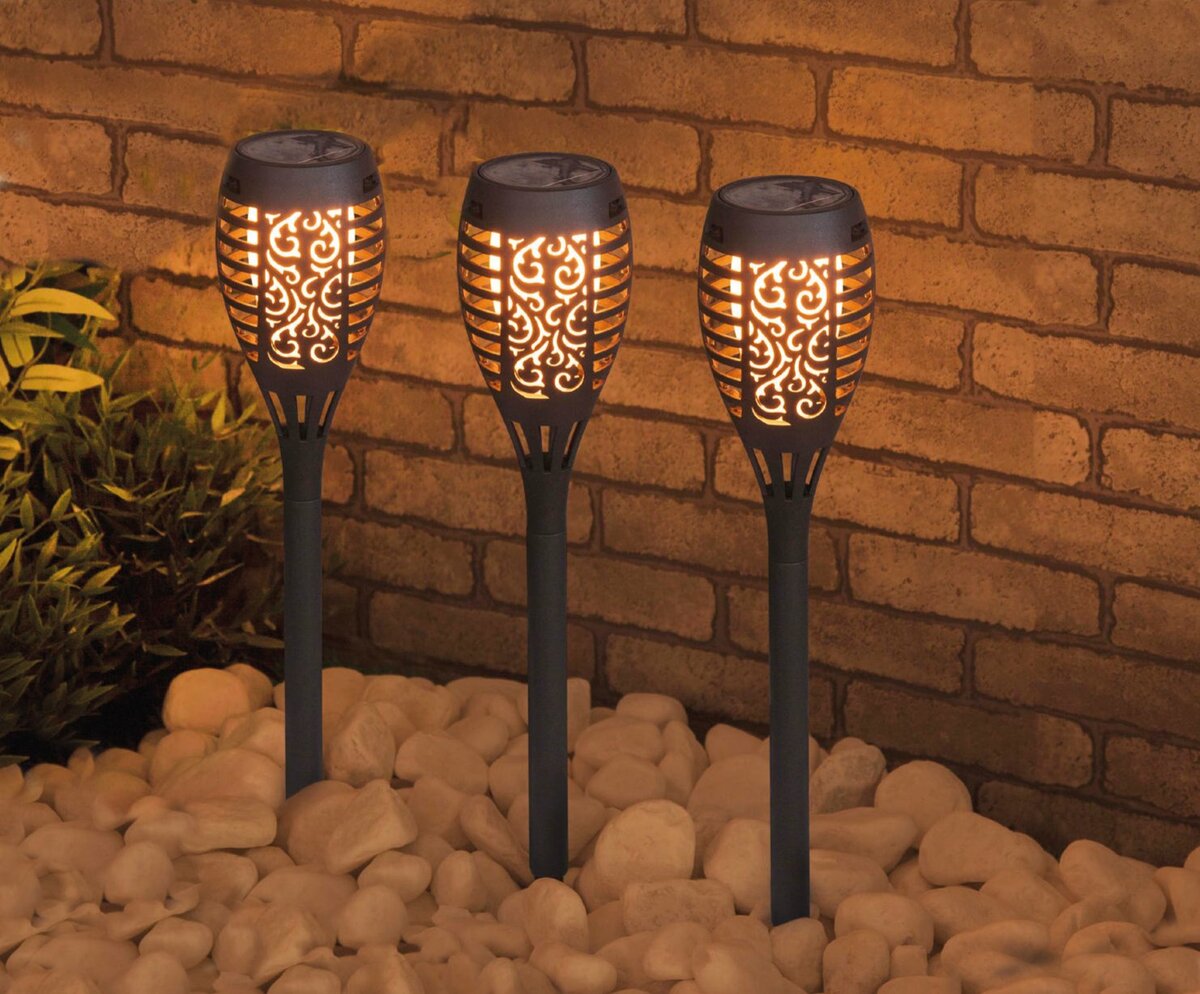 Bild 1 von LED-Solar-Gartenfackel 7,5x42,5cm Warmweiß