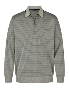 Bexleys man - Tow-tone langarm Poloshirt mit Karo-Muster