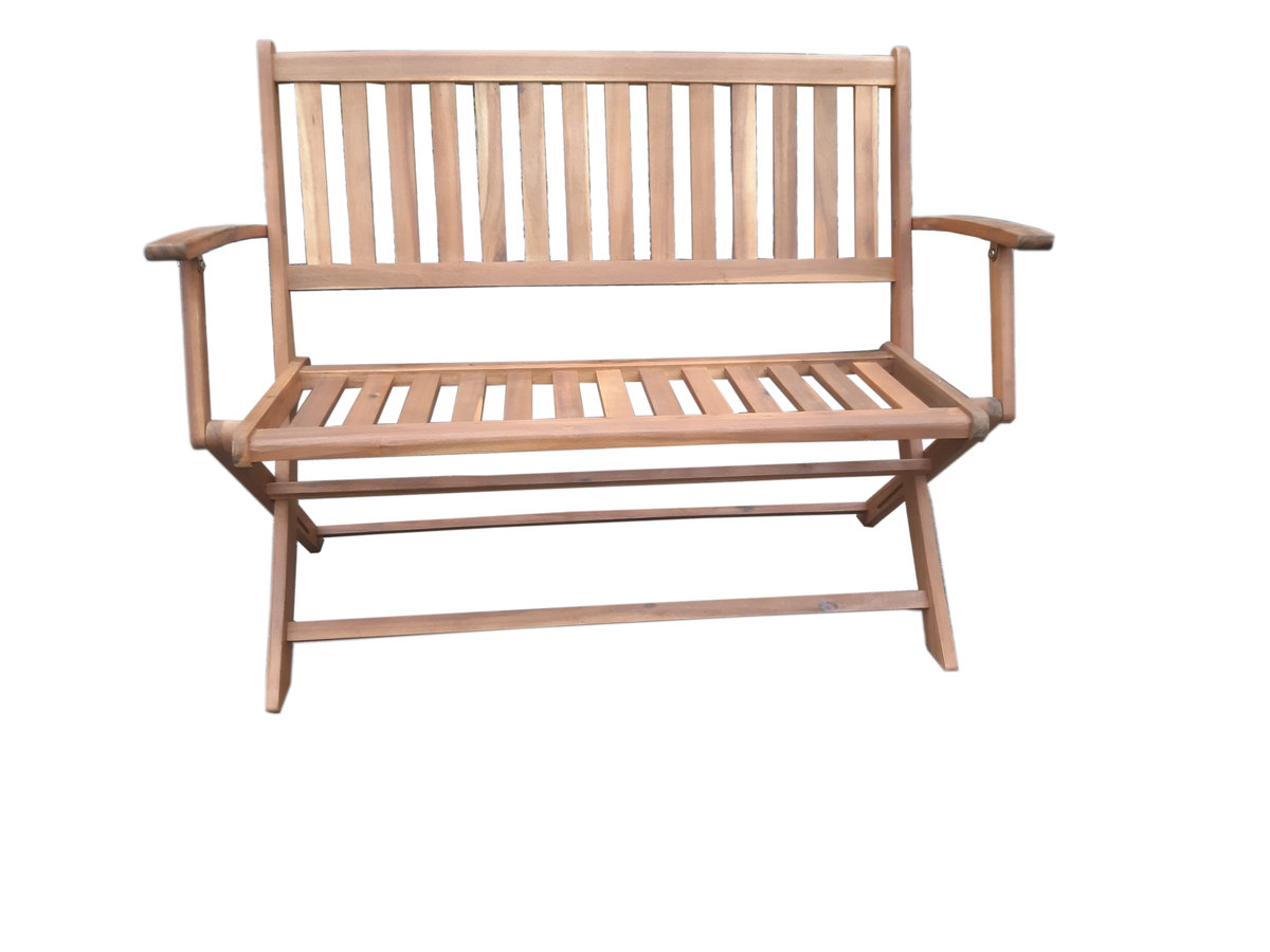 Bild 3 von HC Garten & Freizeit 2-Sitzer faltbare Gartenbank Sitzbank aus Akazieholz