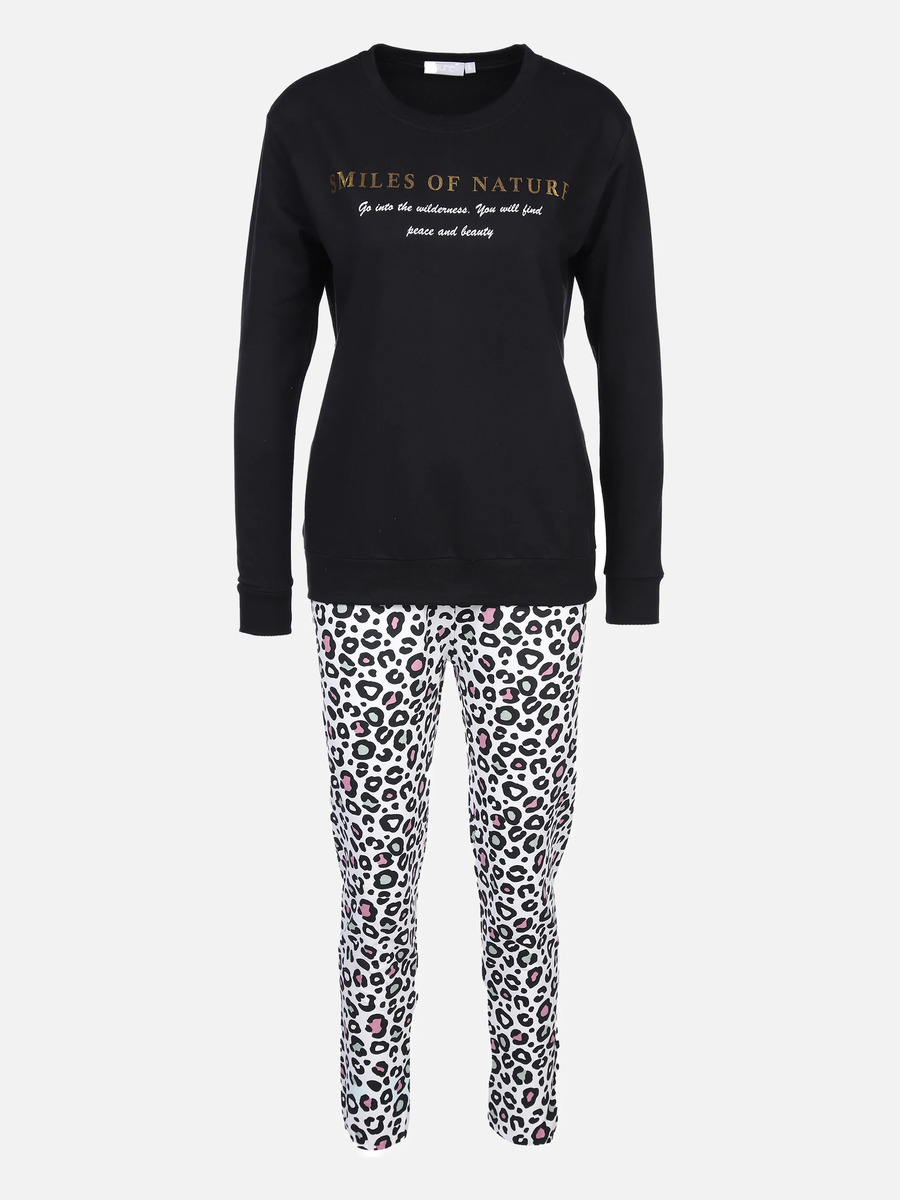 Bild 1 von Damen Hausanzug mit Leoprint
                 
                                                        Weiß