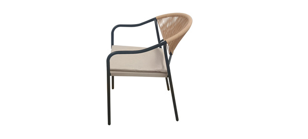 Bild 4 von Happy Home 7 tlg. Dining Set HGS33-BEI helles Rattan mit Sitzkissen in Beige