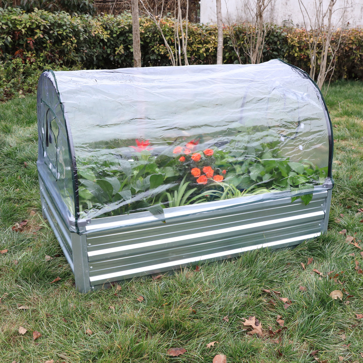 Bild 1 von Green Yard Gartenbeet mit Überdachung, ca. 115 x 80 x 80 cm, Silver