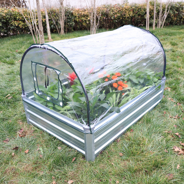 Bild 2 von Green Yard Gartenbeet mit Überdachung, ca. 115 x 80 x 80 cm, Silver