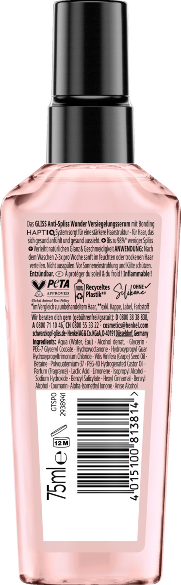 Bild 2 von Gliss Serum Anti-Spliss Wunder