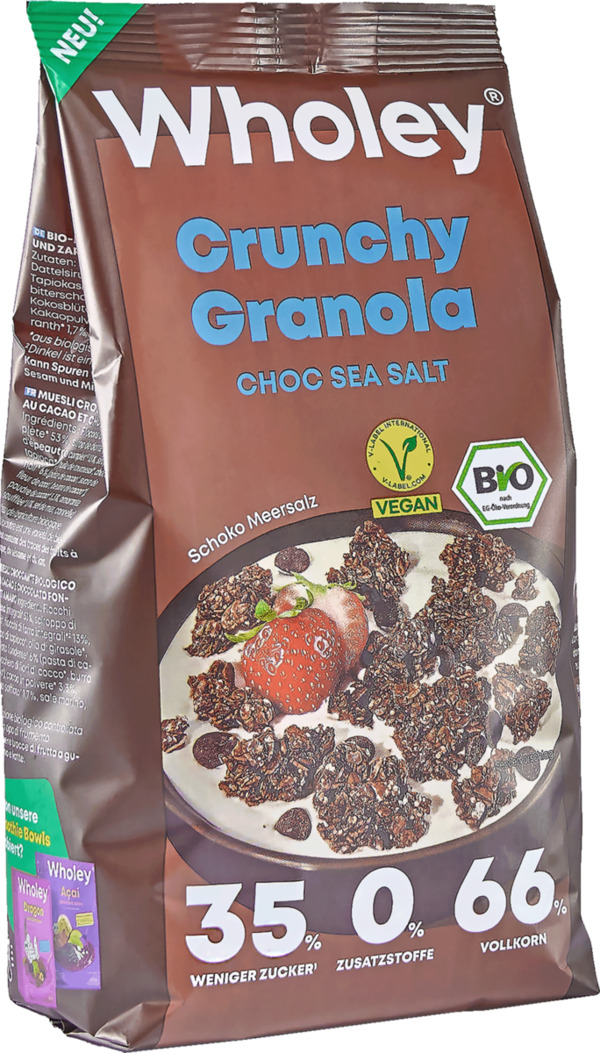 Bild 3 von Wholey Bio Crunchy Choc Sea Salt Granola