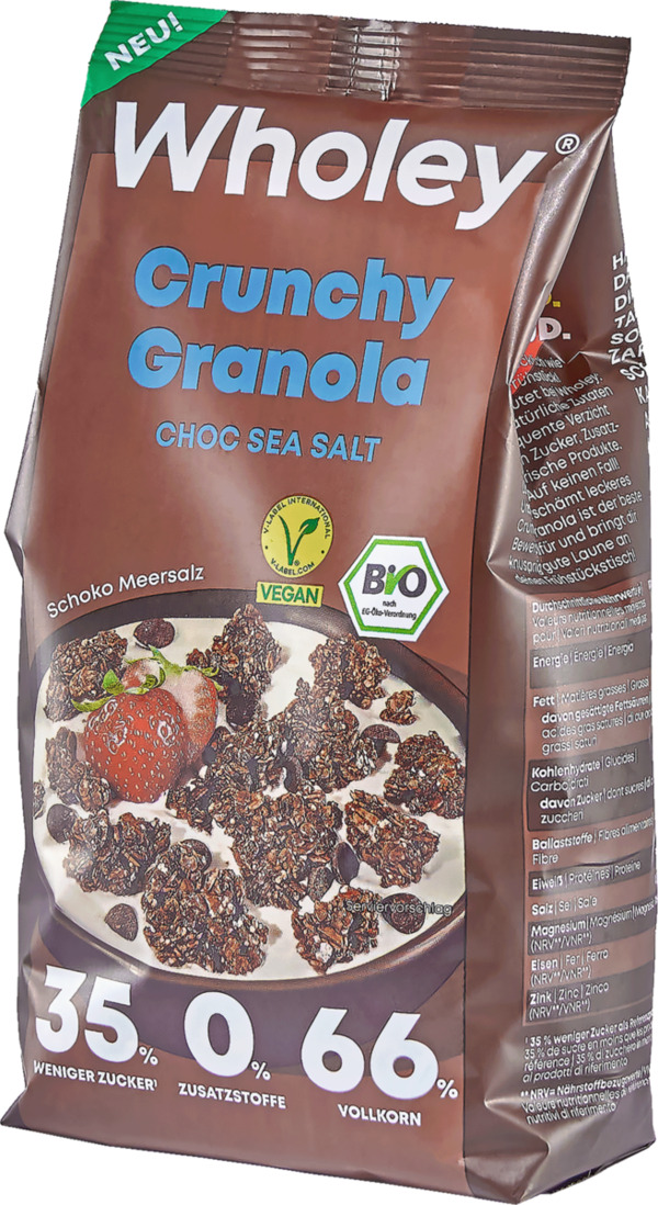 Bild 2 von Wholey Bio Crunchy Choc Sea Salt Granola