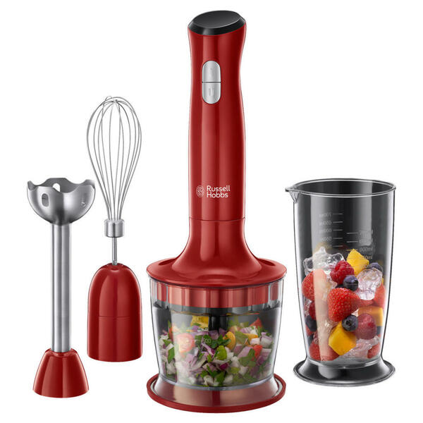 Bild 1 von Russell Hobbs Stabmixer-Set 24700-56 rot schwarz Kunststoff Edelstahl B/H/T: ca. 9x41x6 cm