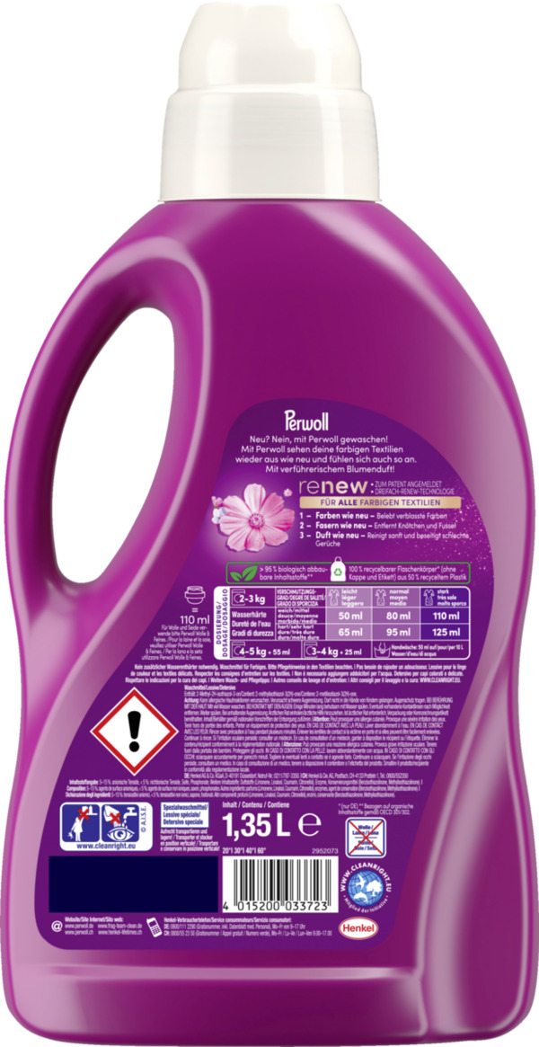 Bild 2 von Perwoll Renew Color Flüssigwaschmittel Blütenrausch 27 WL