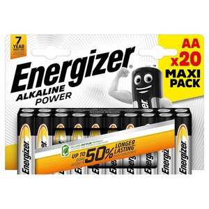 ENERGIZER Alkaline-Power-Batterien AA/AAA 20er-Packung