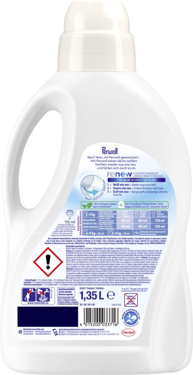 Bild 2 von Perwoll Renew White Flüssigwaschmittel 27 WL