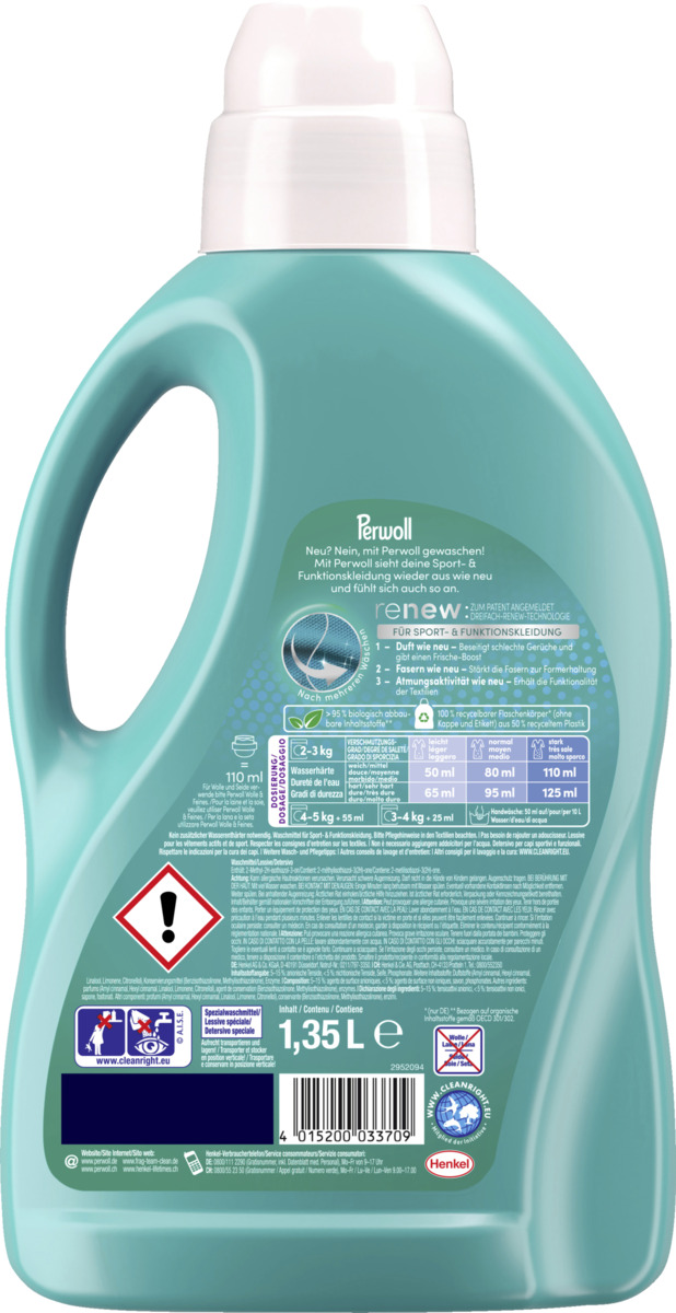 Bild 2 von Perwoll Renew Sport Flüssigwaschmittel 27 WL