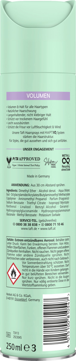 Bild 2 von Taft Haarspray Volumen alle Haartypen