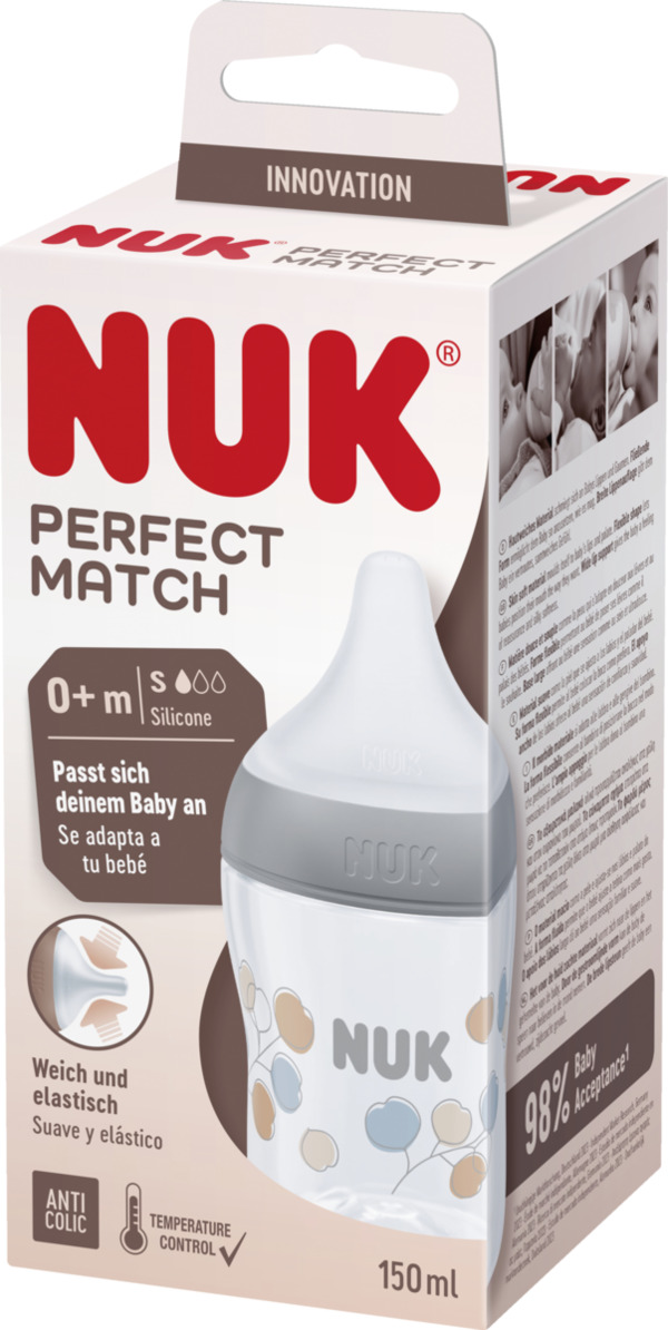 Bild 1 von NUK Perfect Match Babyflasche Zweige mit Temperature Control, ab 0 Monate, 150 ml