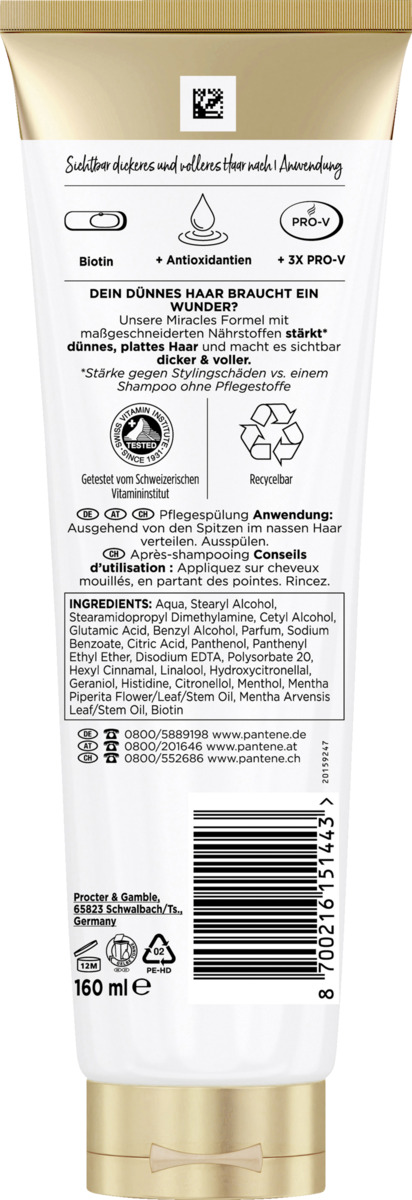 Bild 2 von Pantene Pro-V Miracles Pflegespülung Lift & Volume