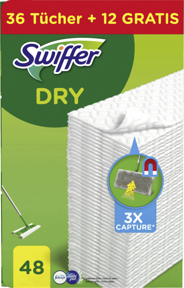 Bild 1 von Swiffer Dry Wischtücher Nachfüllpackung