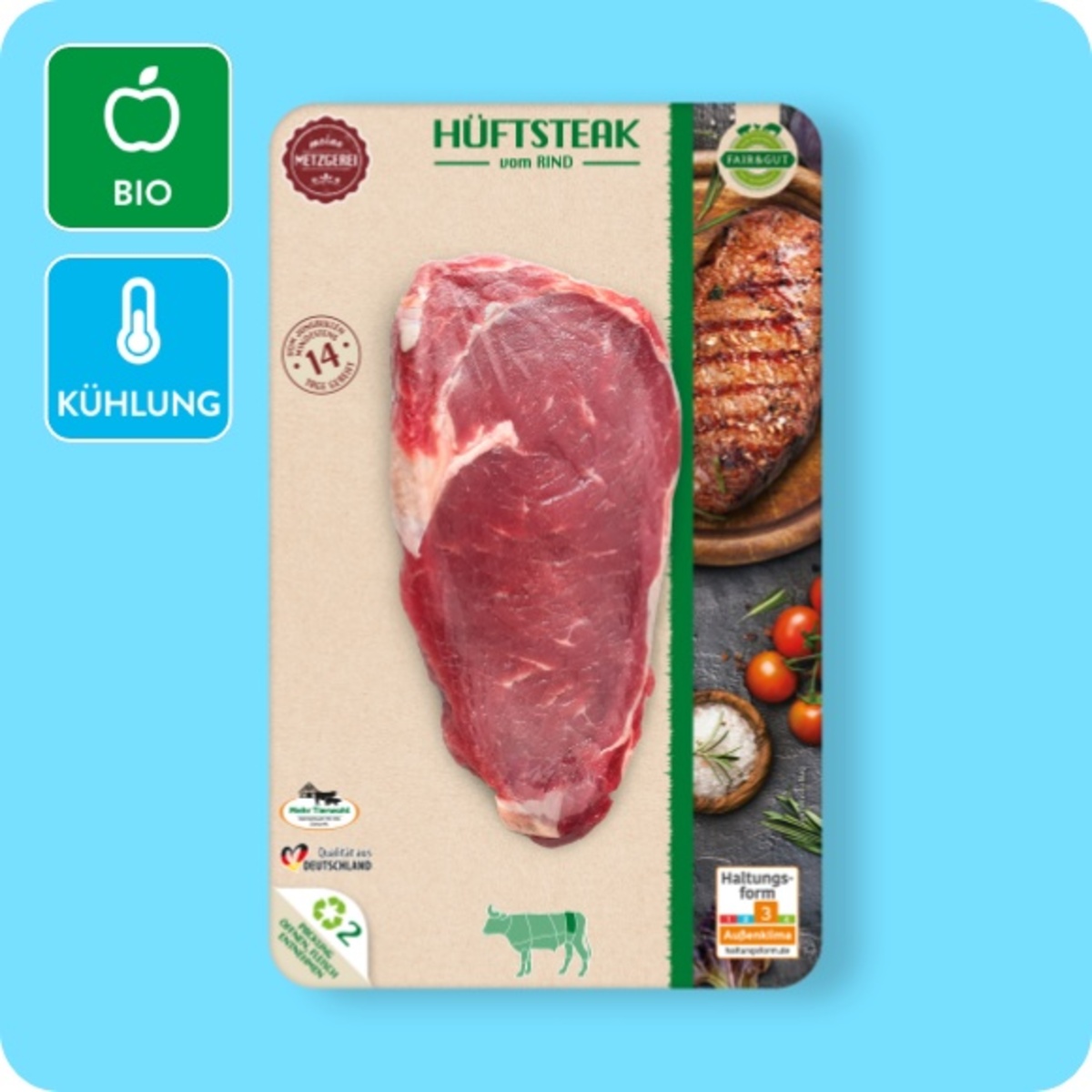 Bild 1 von FAIR & GUT Hüftsteak, Vom Rind