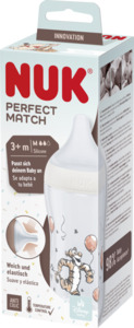 NUK Perfect Match Babyflasche Tigger mit Temperature Control, ab 3 Monate, 260 ml