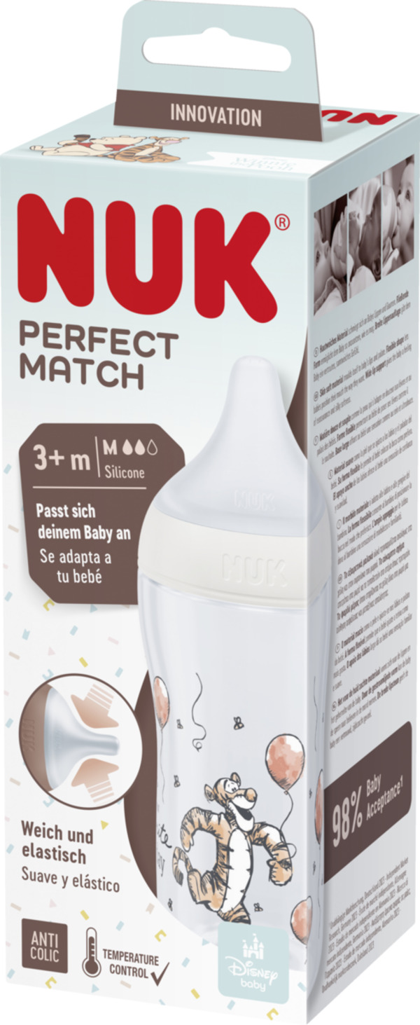 Bild 1 von NUK Perfect Match Babyflasche Tigger mit Temperature Control, ab 3 Monate, 260 ml