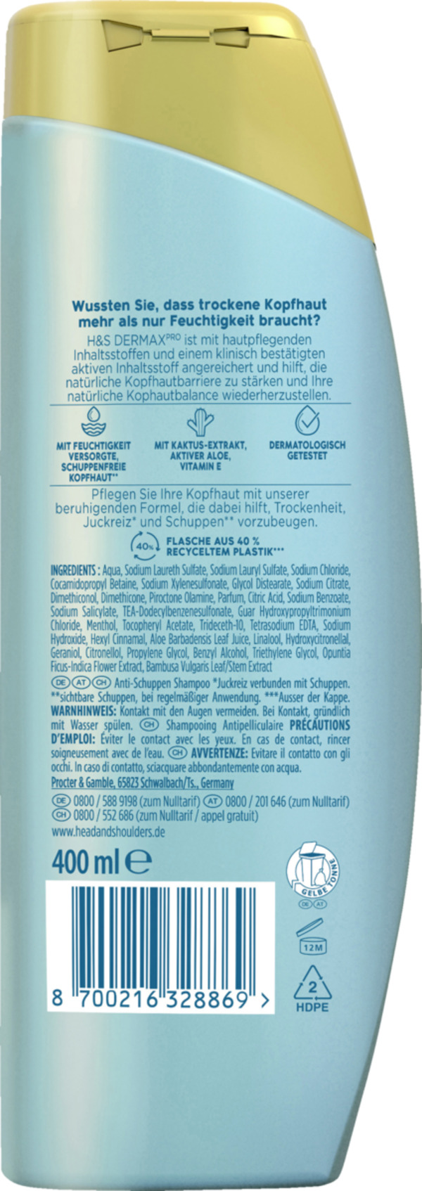 Bild 2 von head & shoulders DERMAXPRO Beruhigend Anti-Schuppen Shampoo