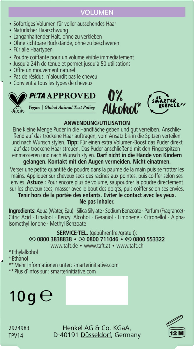 Bild 2 von Taft Volumen Puder